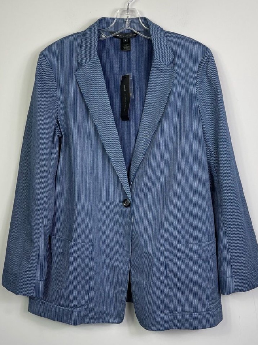 Summer Blazer Indigo Pinstripe Large New With Tags Marc Jacobs